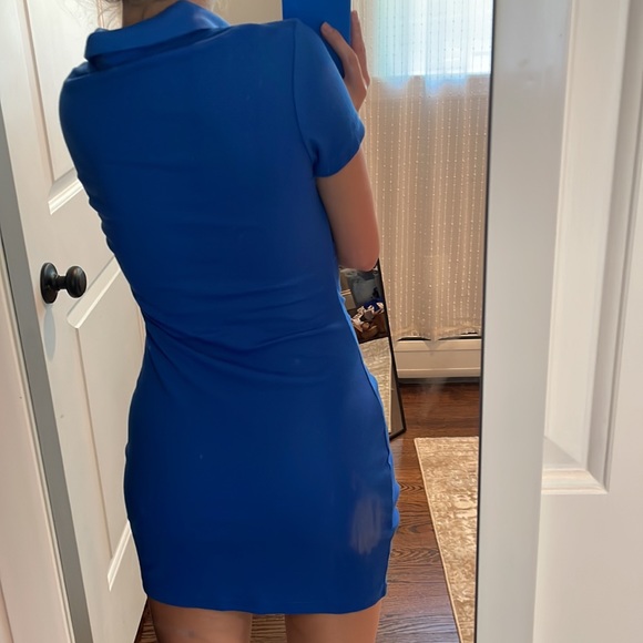 Blue Button Up Dress - Picture 2 of 3